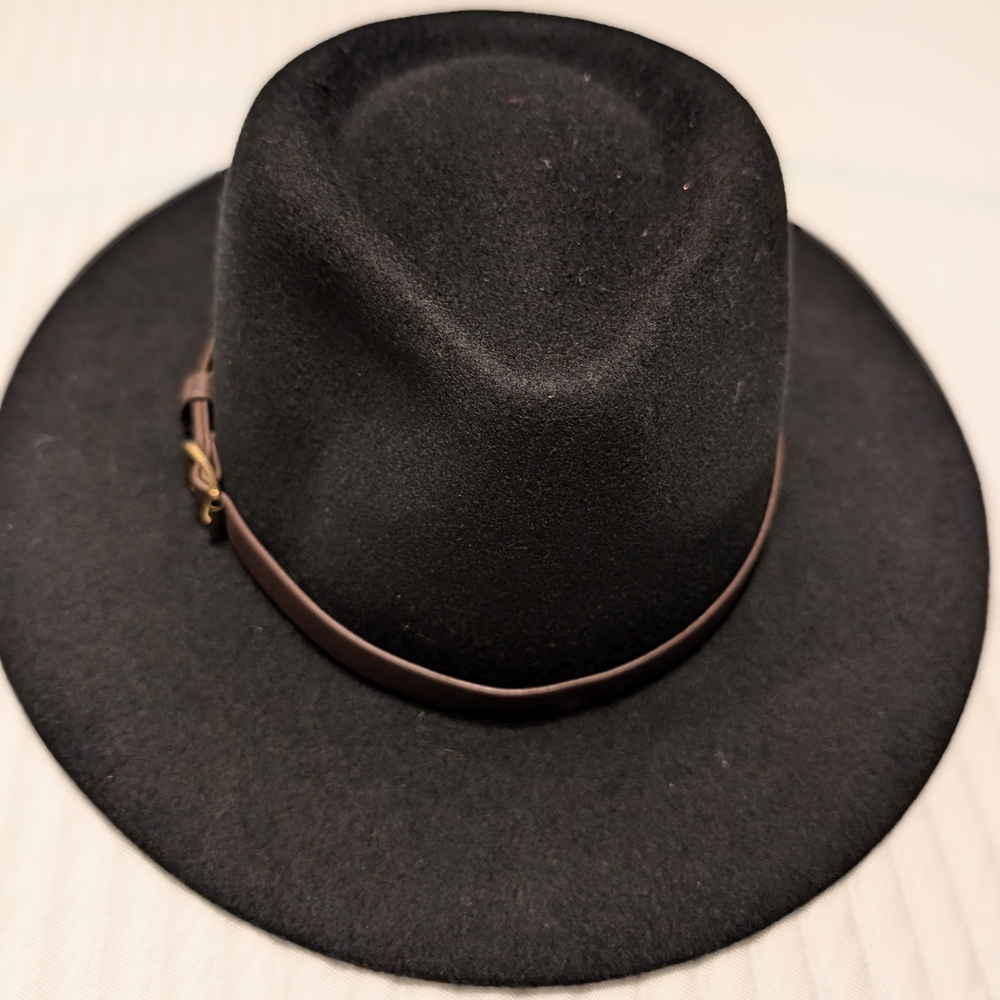 Elegant Black Fedora with Brown Band